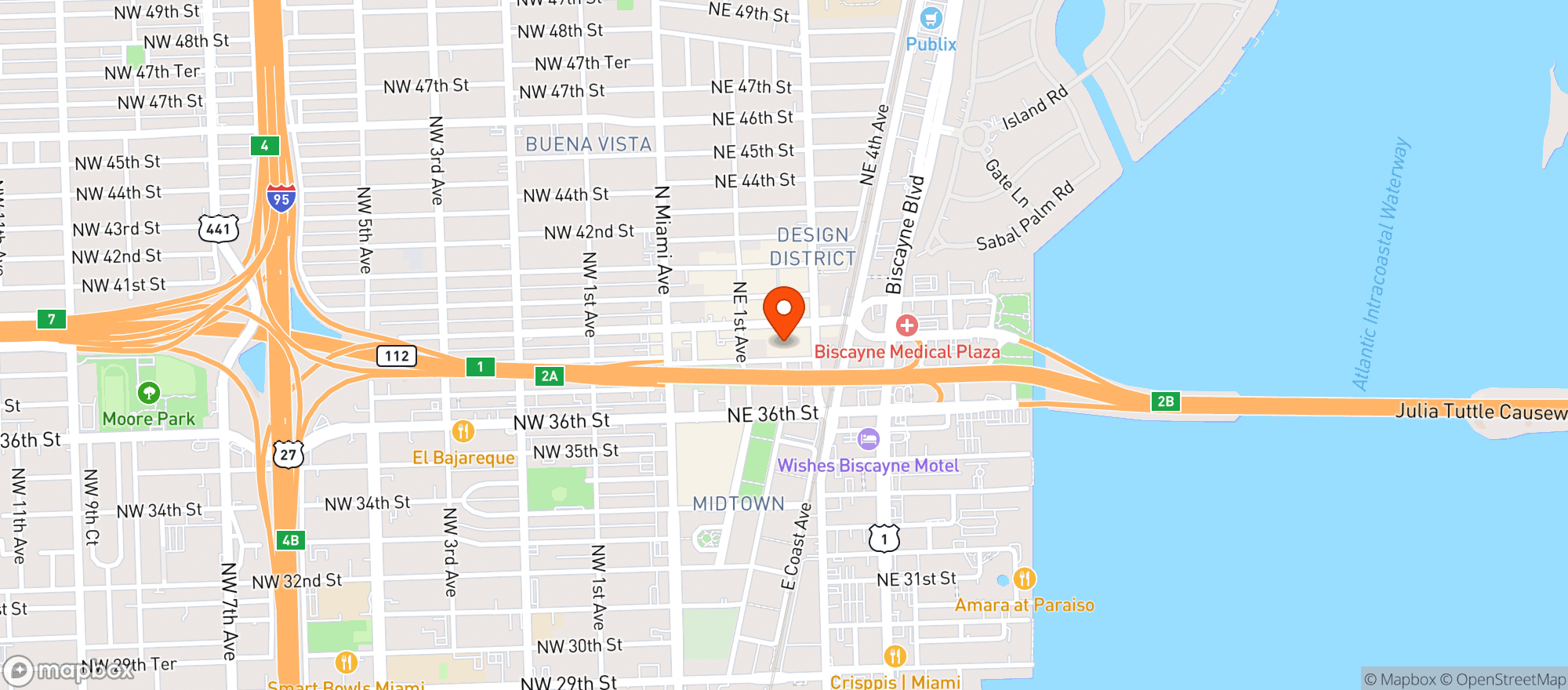 Map showing St Roch Design District Llc / Mia Market