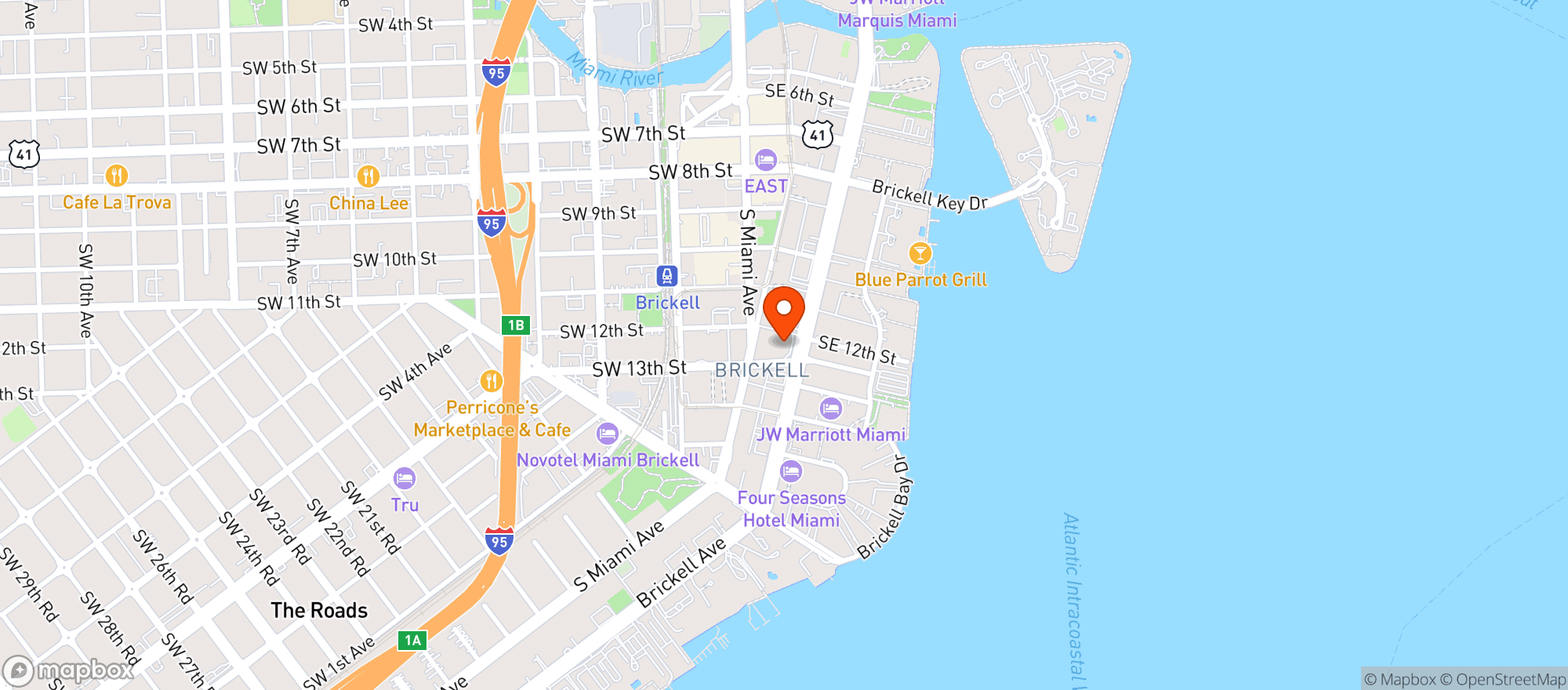 Map showing Dirty French Steakhouse
