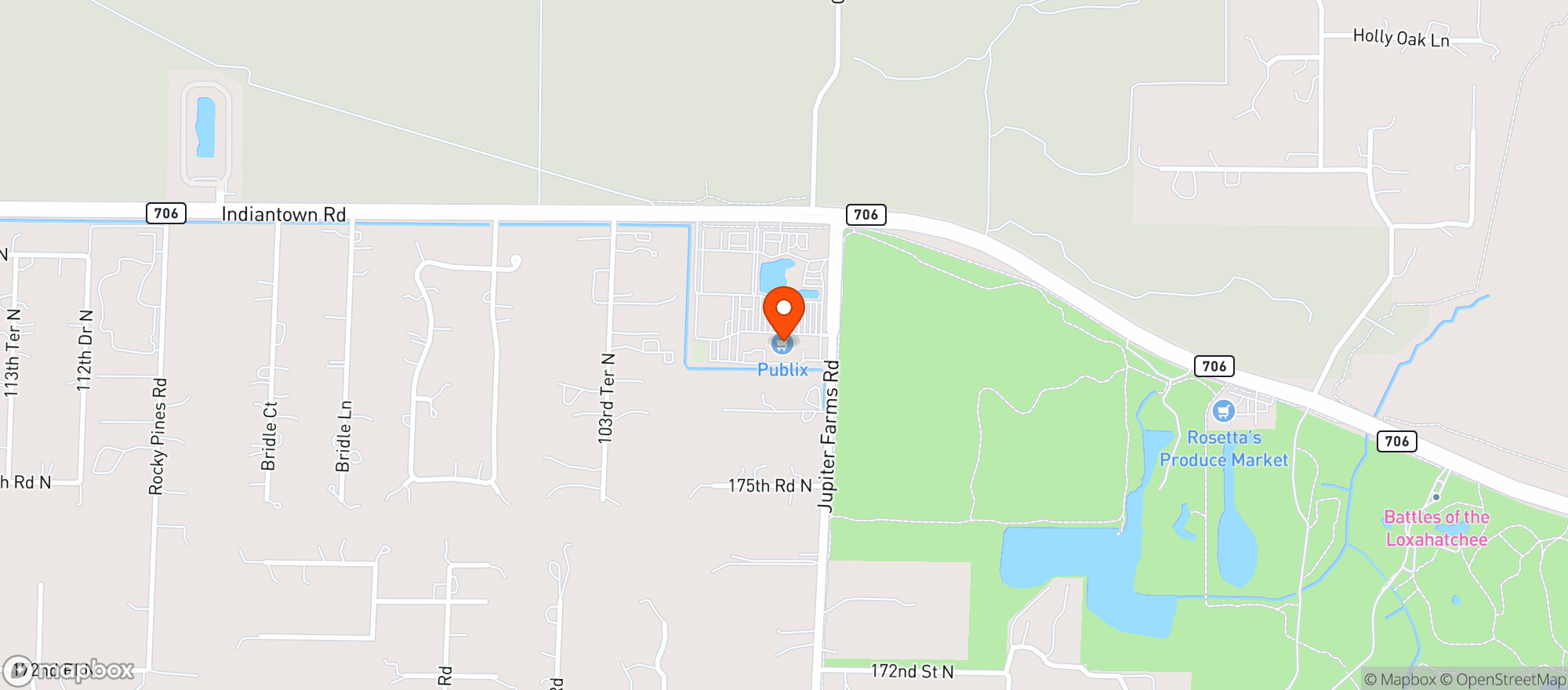 Map showing Publix