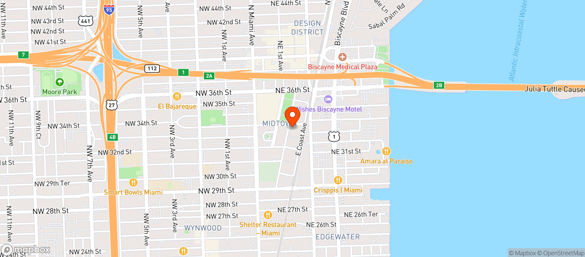 Map showing VINTAGE LIQUOR MIDTOWN