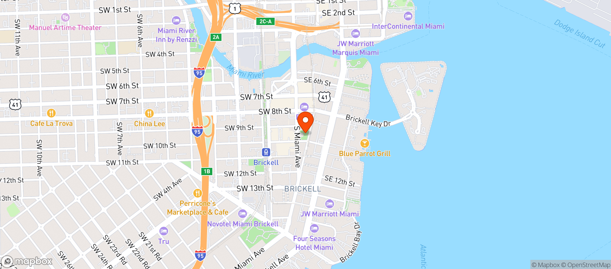 Map showing P F Changs China Bistro #9931