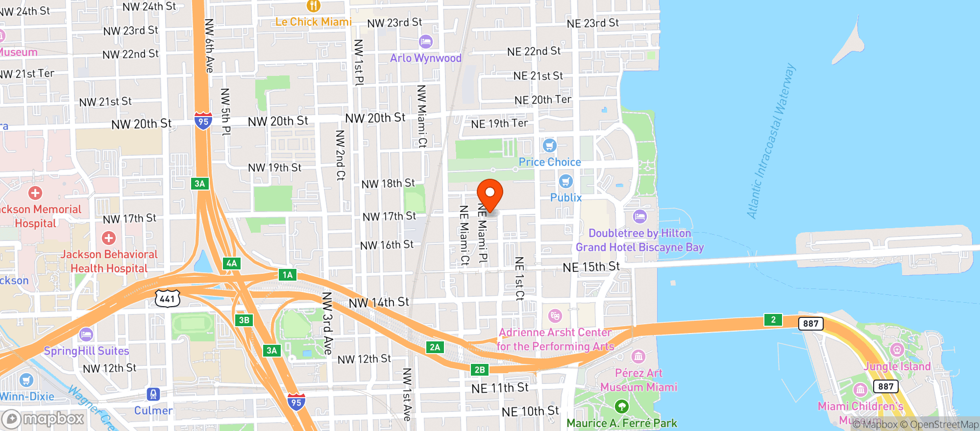 Map showing The Cove Market