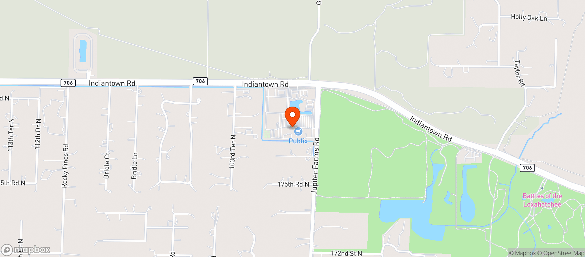 Map showing Jupiter Farms Liquor, Wine & Beer
