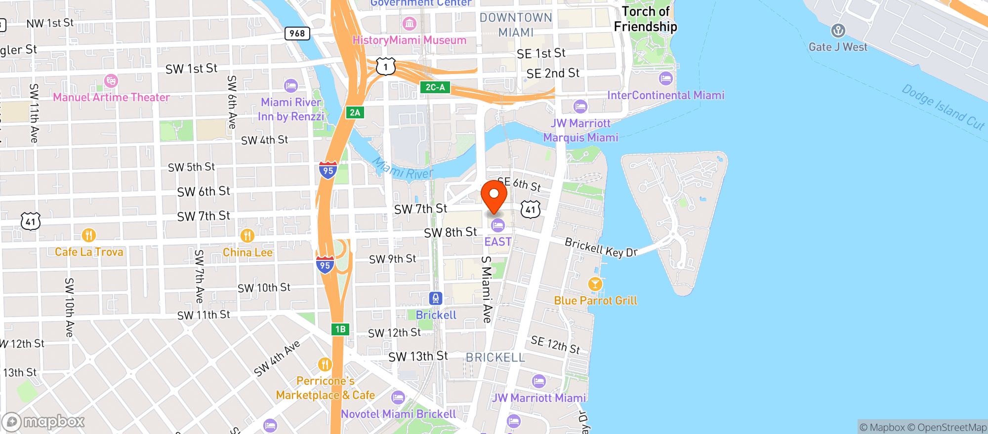 Map showing The Henry