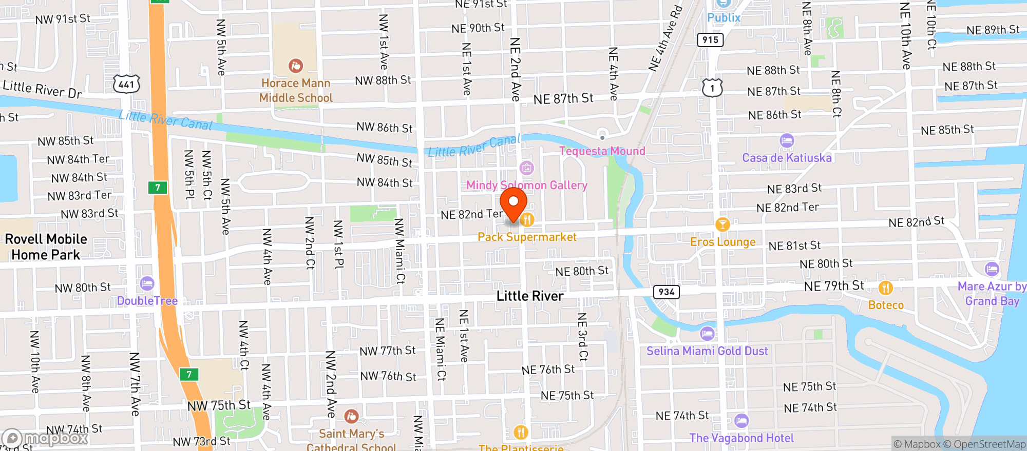 Map showing Zero Zero