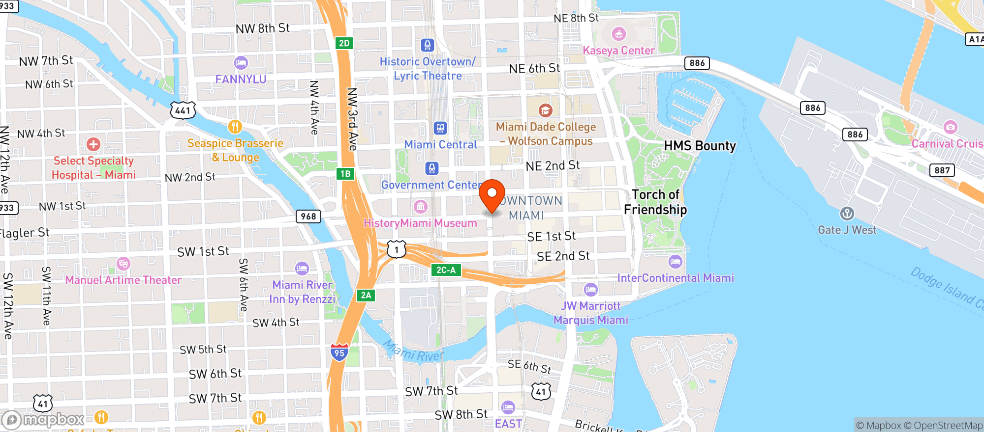 Map showing Fratesis Pizza