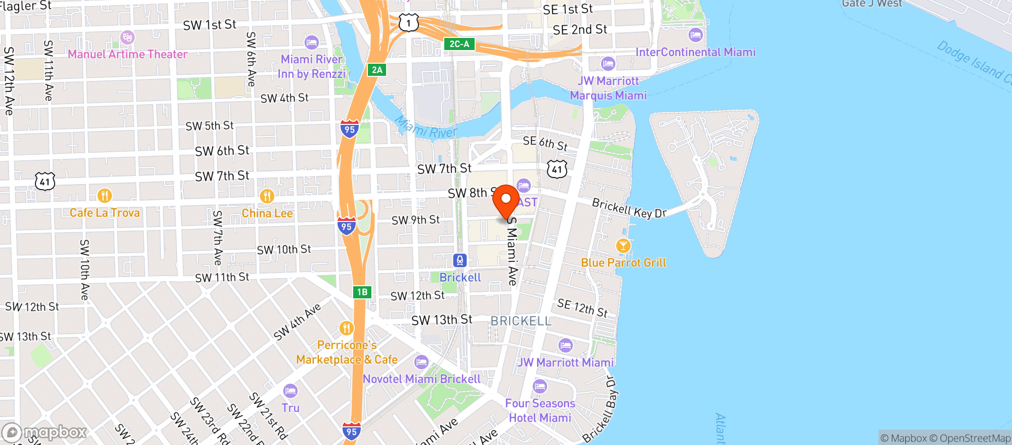 Map showing Moxies