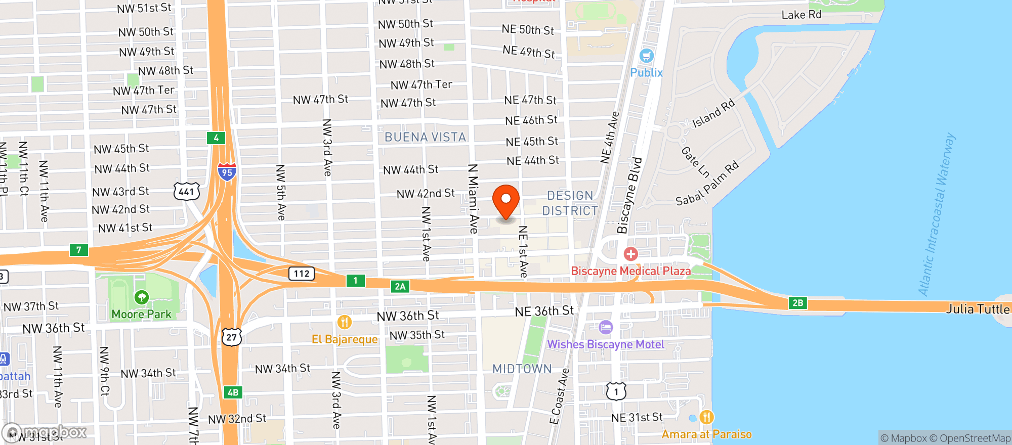 Map showing PEEL SOFT SERVE