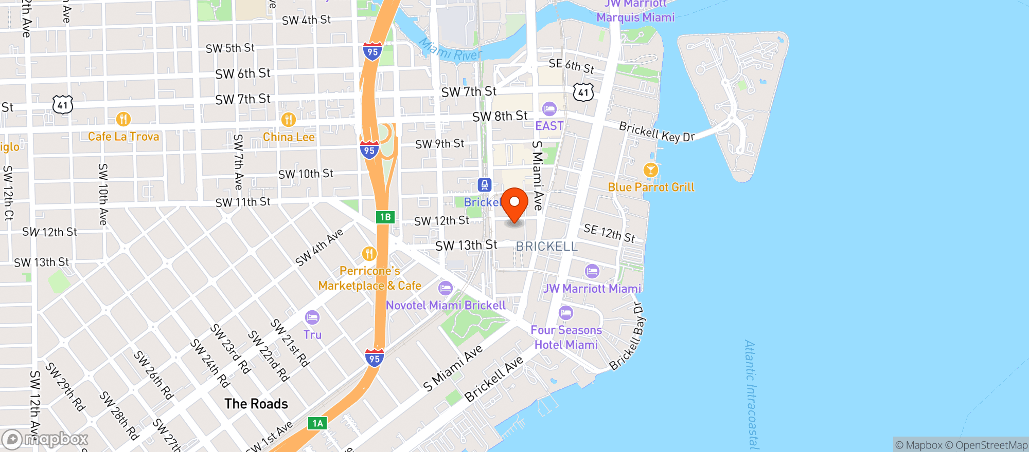 Map showing BATCH GASTROPUB: MIAMI