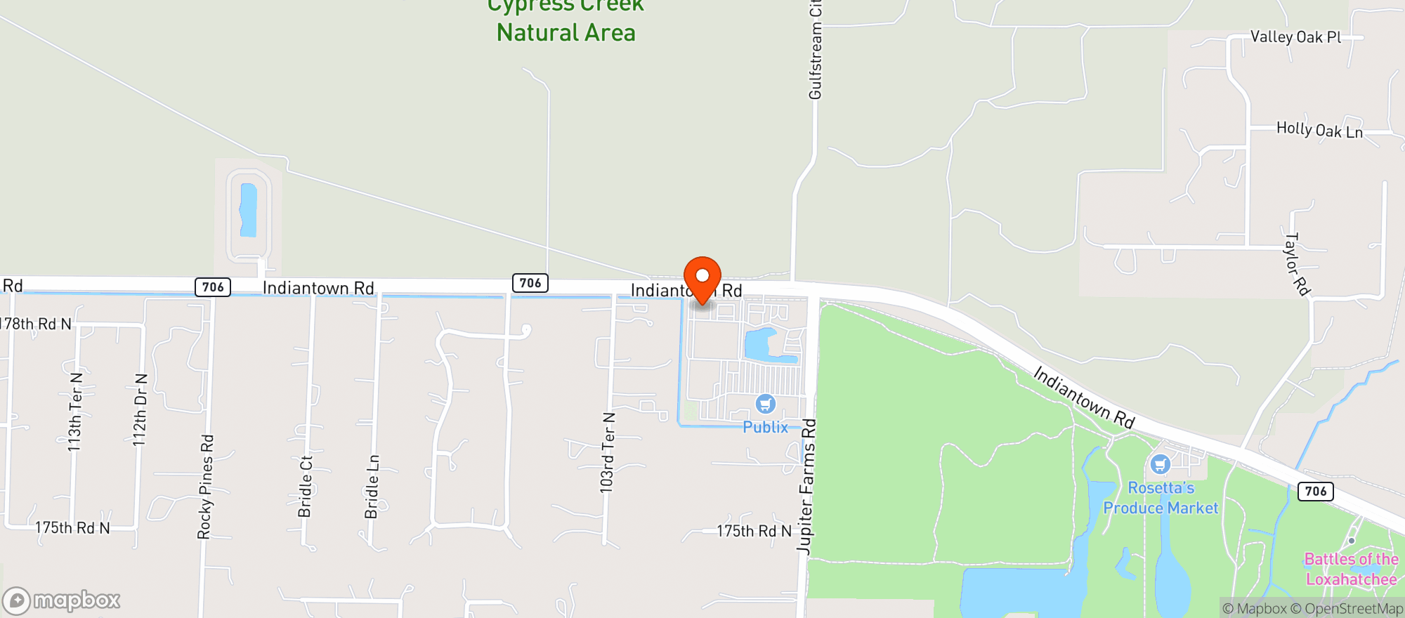 Map showing Jupiter Elks Lodge #2469