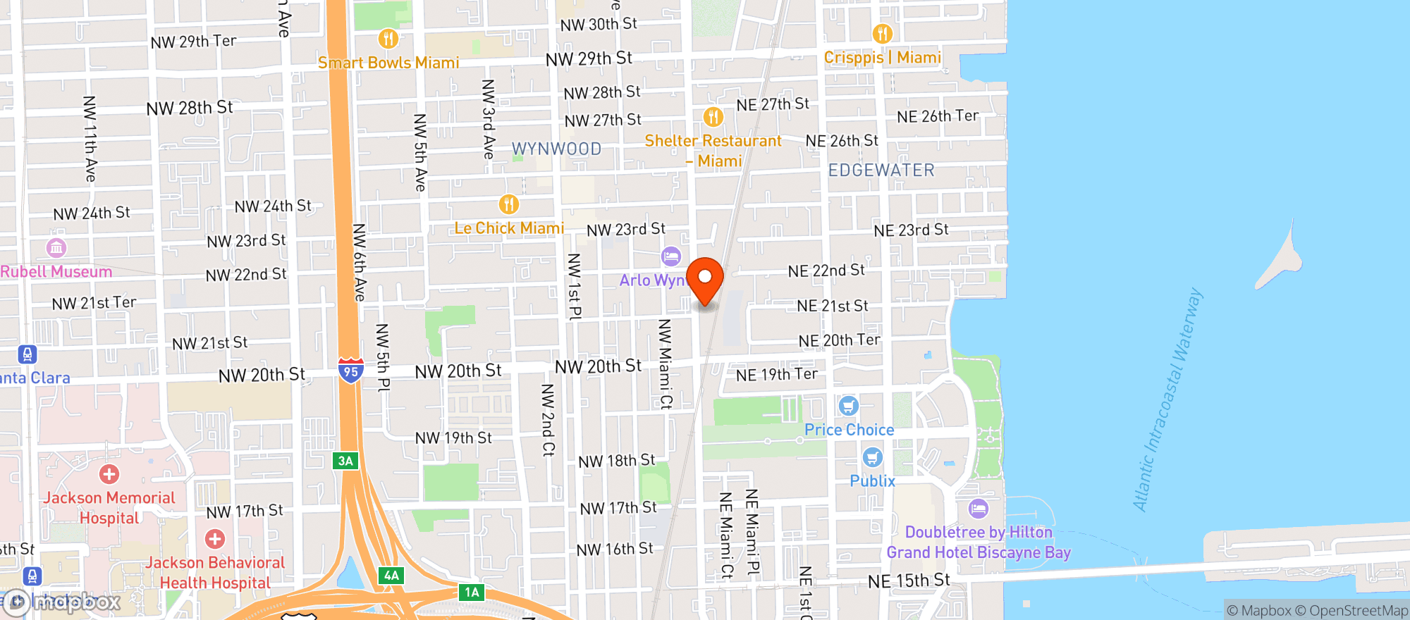 Map showing Sgws Wynwood