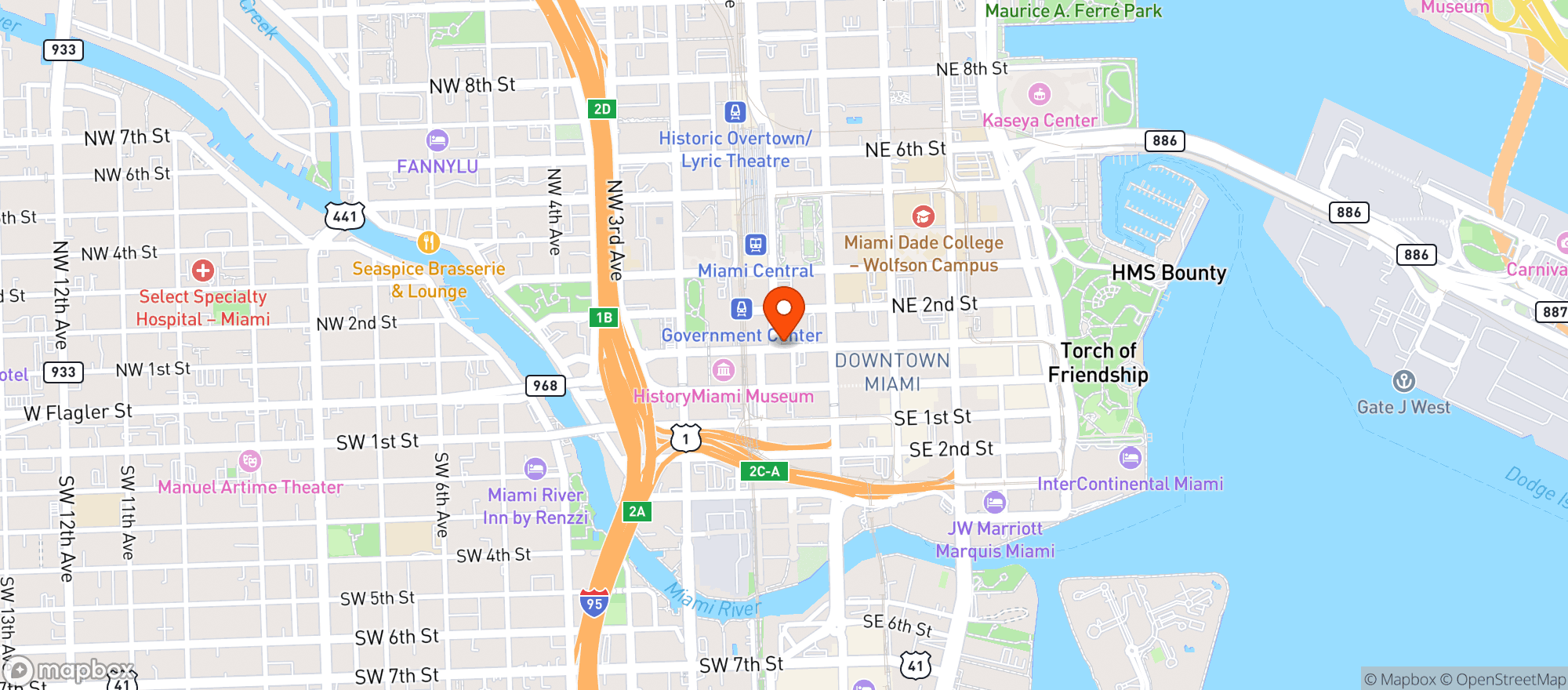Map showing Tam Tam