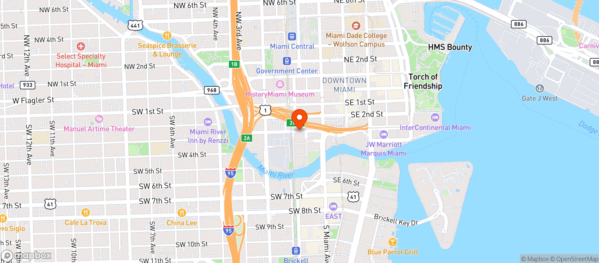 Map showing Just Grab It