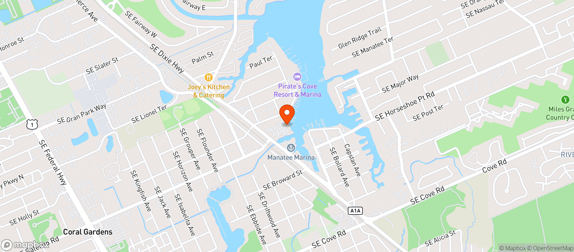 Map showing Pearl At Salerno Fish House The