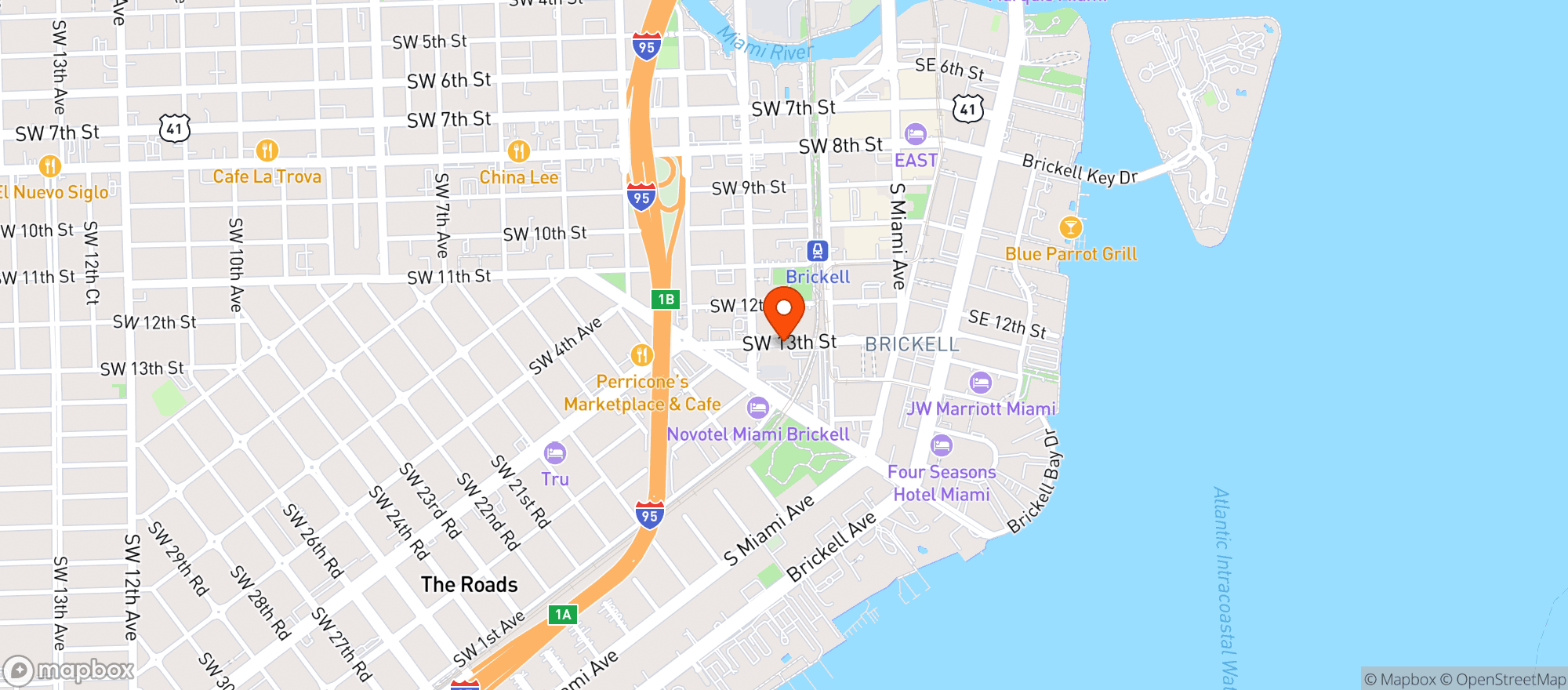 Map showing Publix Super Market