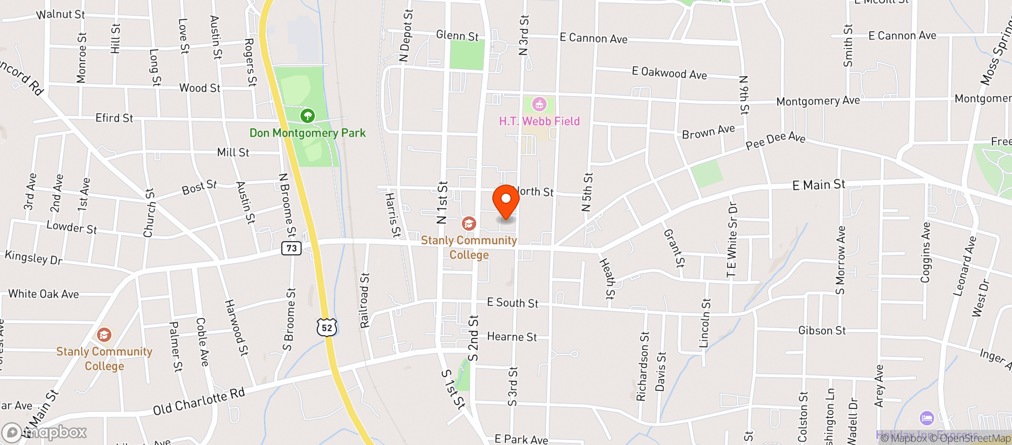 Map showing Uwharrie Brewing