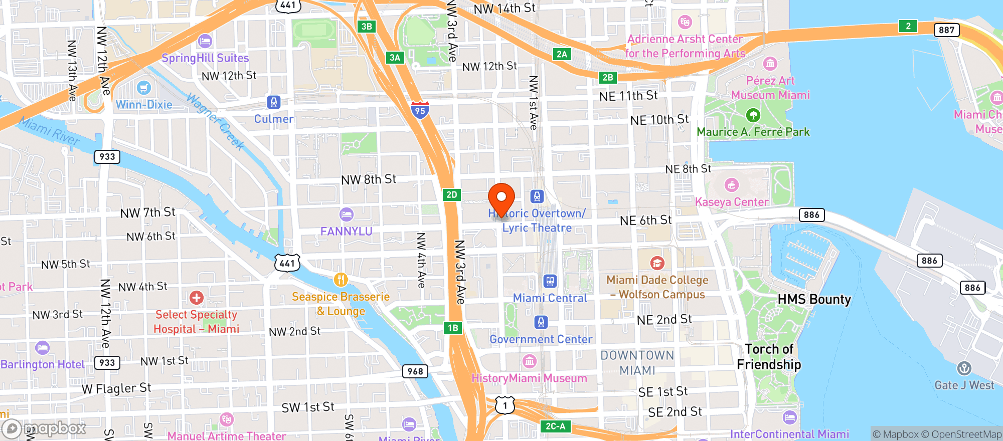 Map showing Publix