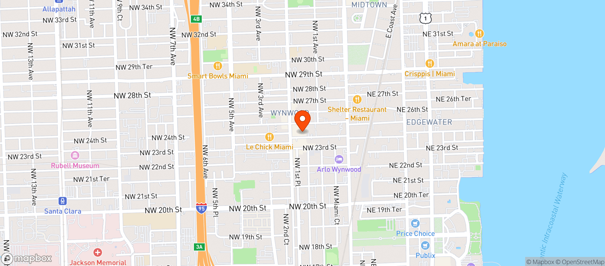 Map showing The Dirty Rabbit