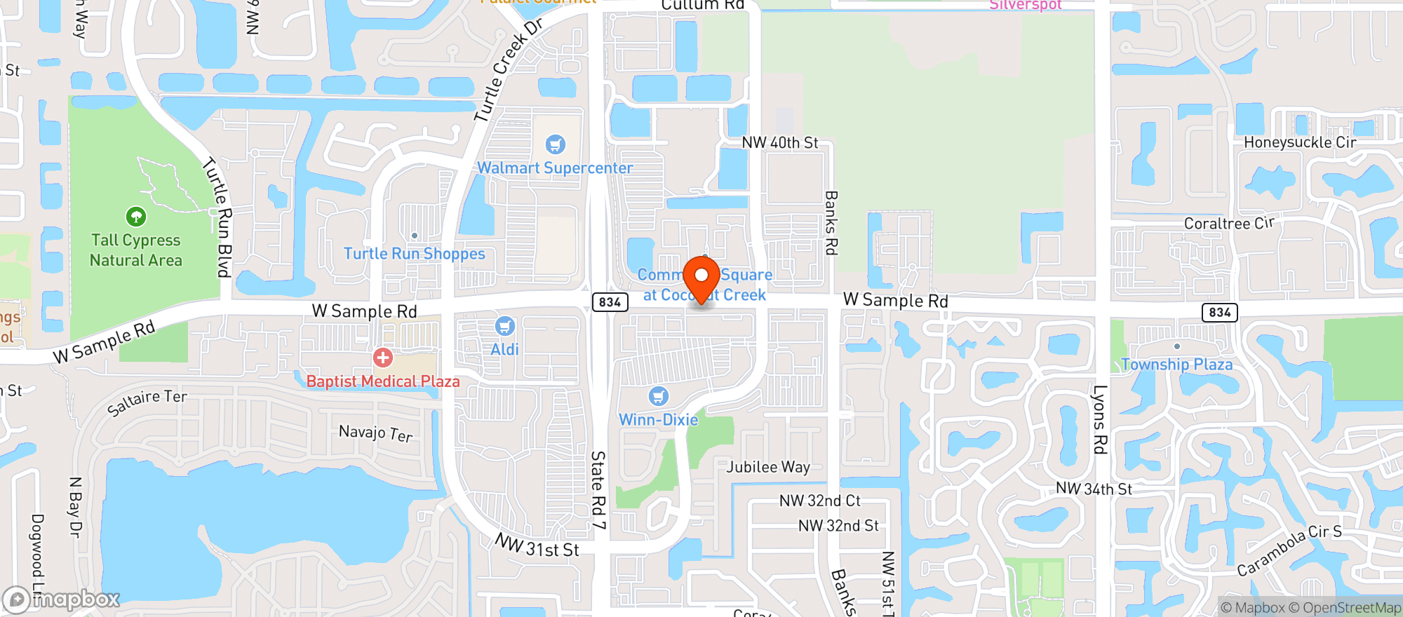 Map showing Winn Dixie