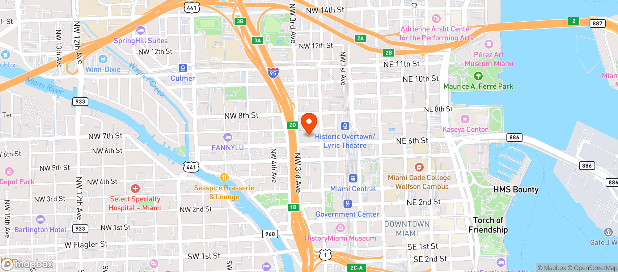 Map showing Target Store #3383