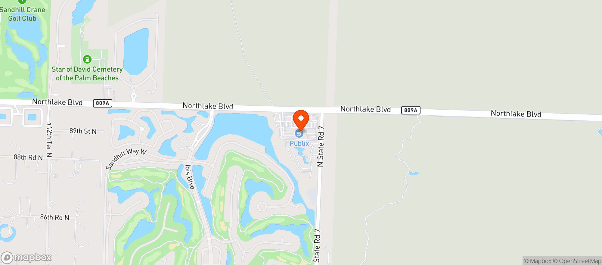 Map showing Publix