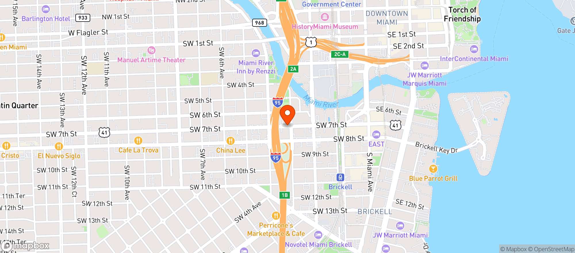 Map showing Publix Super Market