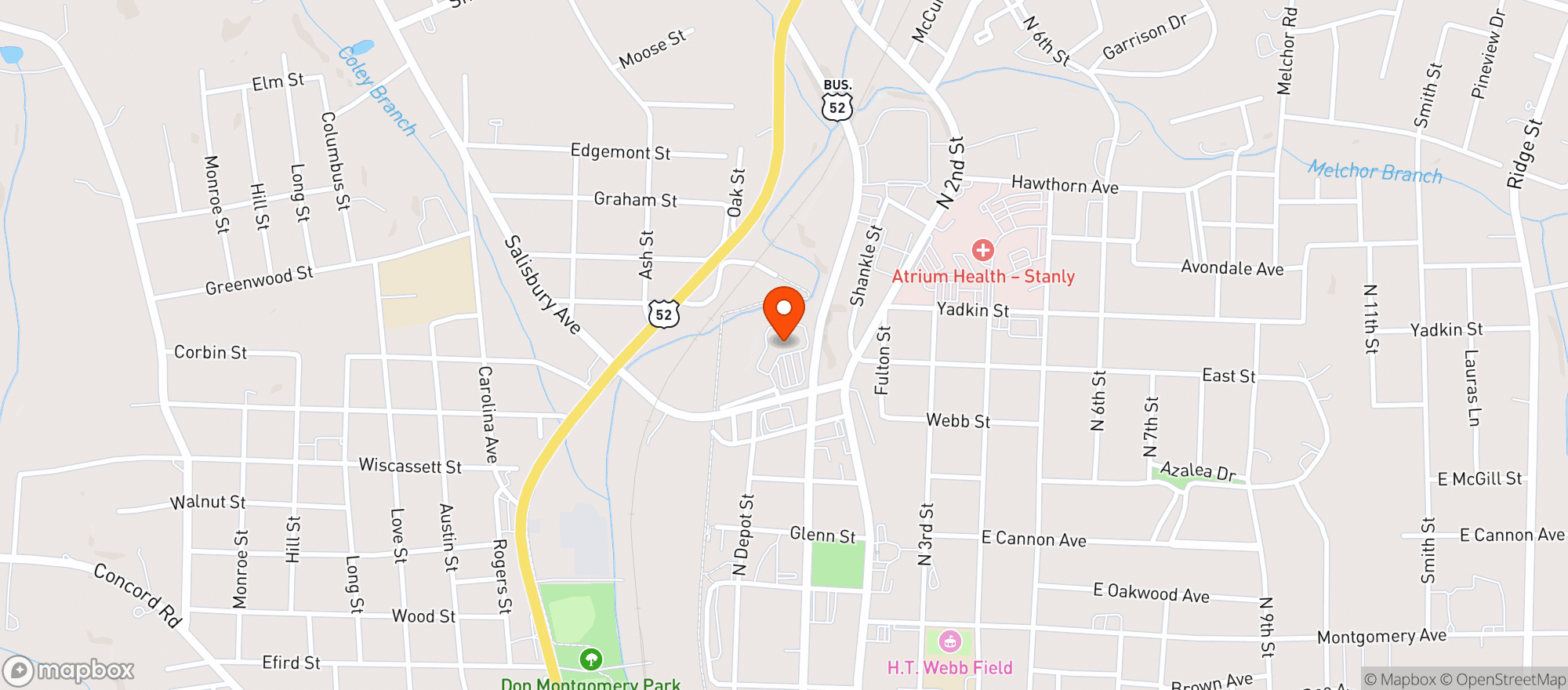 Map showing Harris Teeter