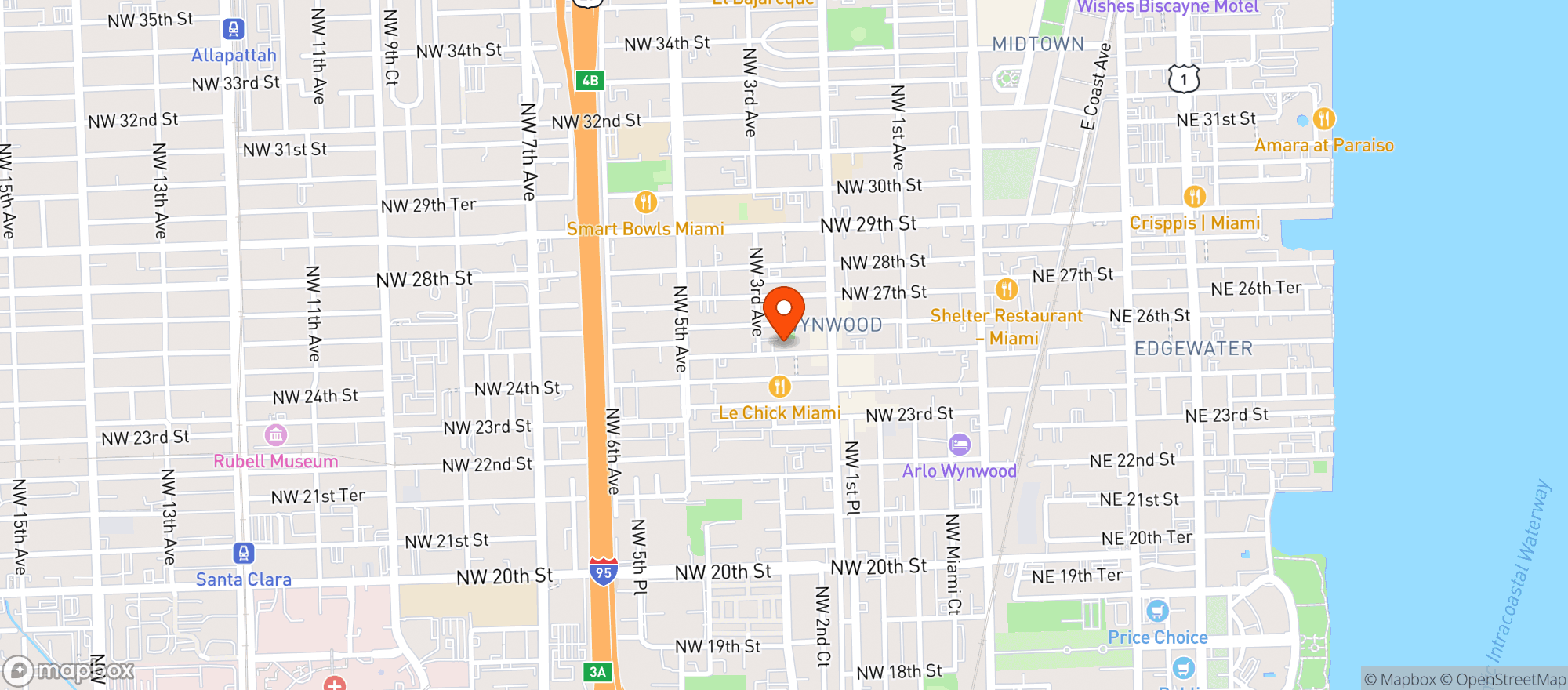 Map showing Moxy