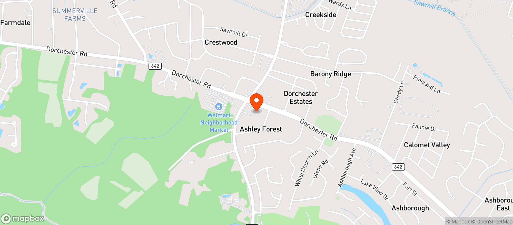 Map showing 540 Vape - Summerville D Rd (Chs)