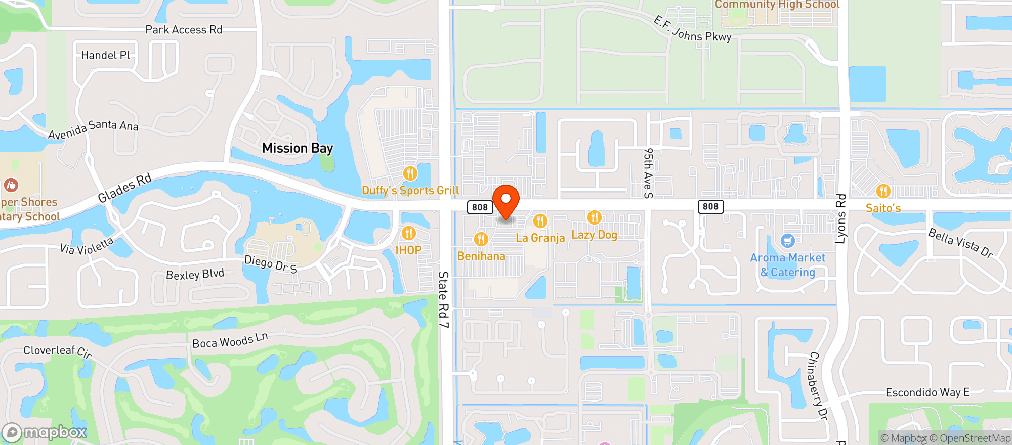 Map showing ABC Fine Wine & Spirits