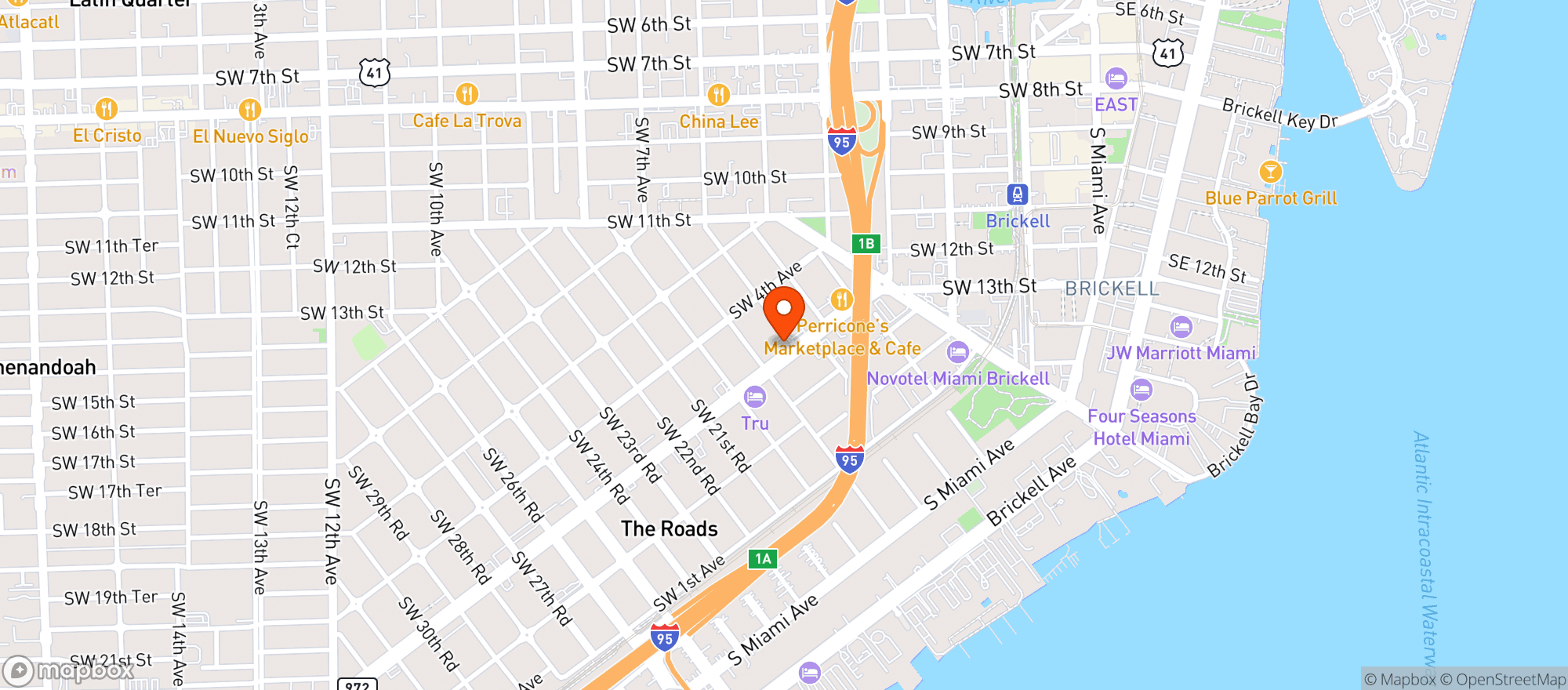 Map showing Vintage Liquors 3