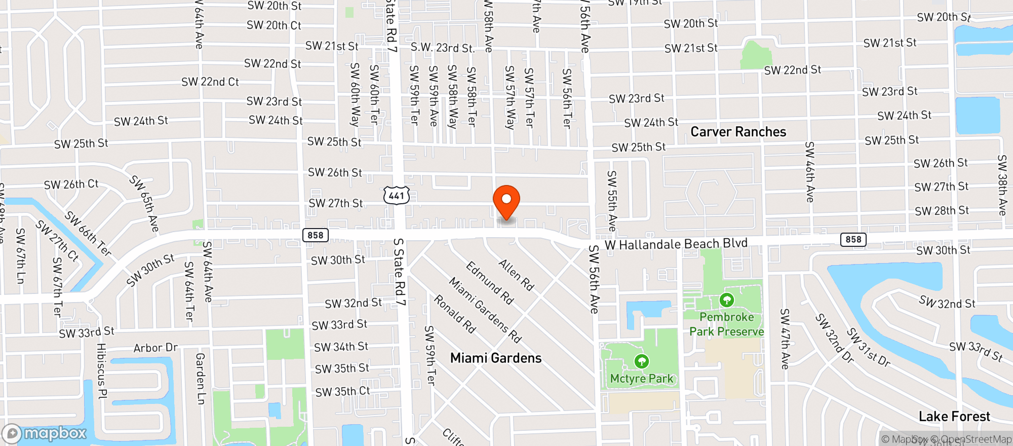 Map showing The Playhouse