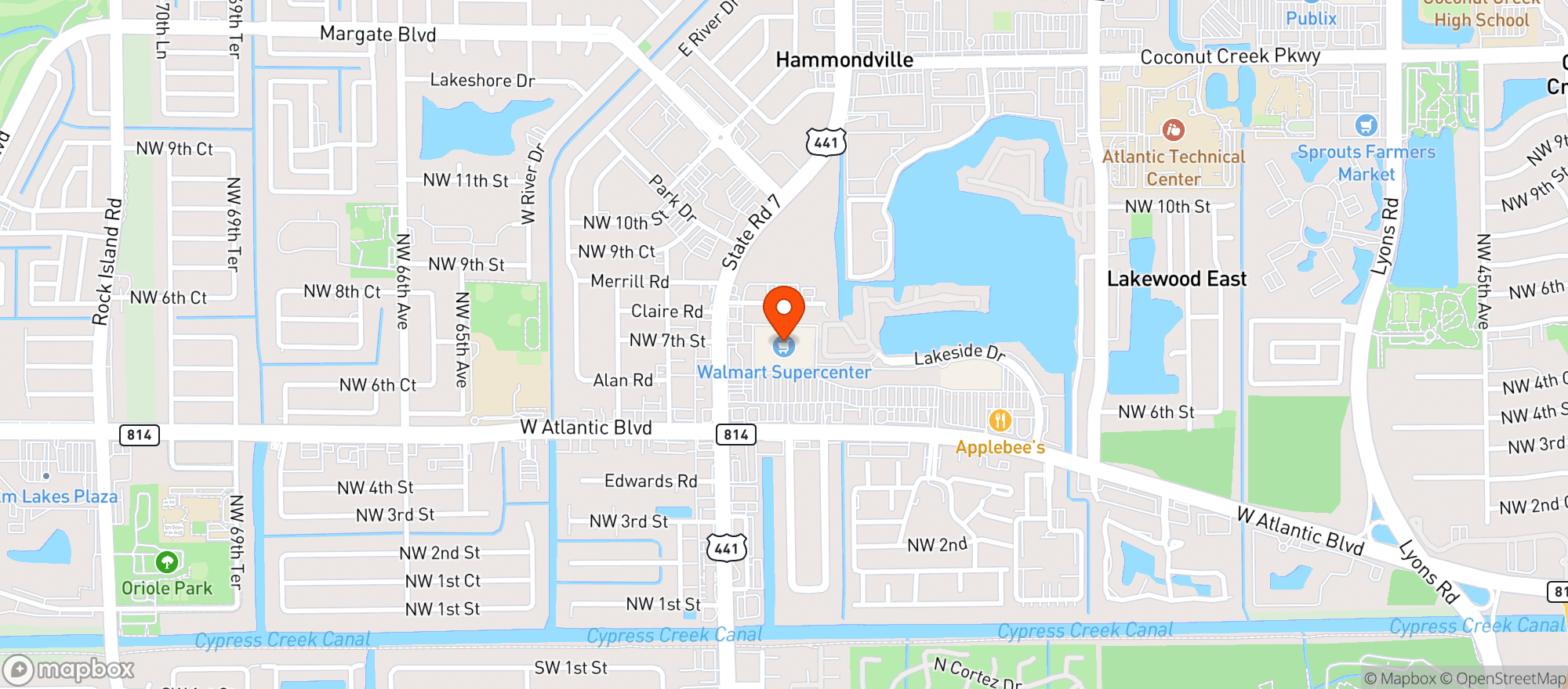 Map showing Walmart Supercenter #5325