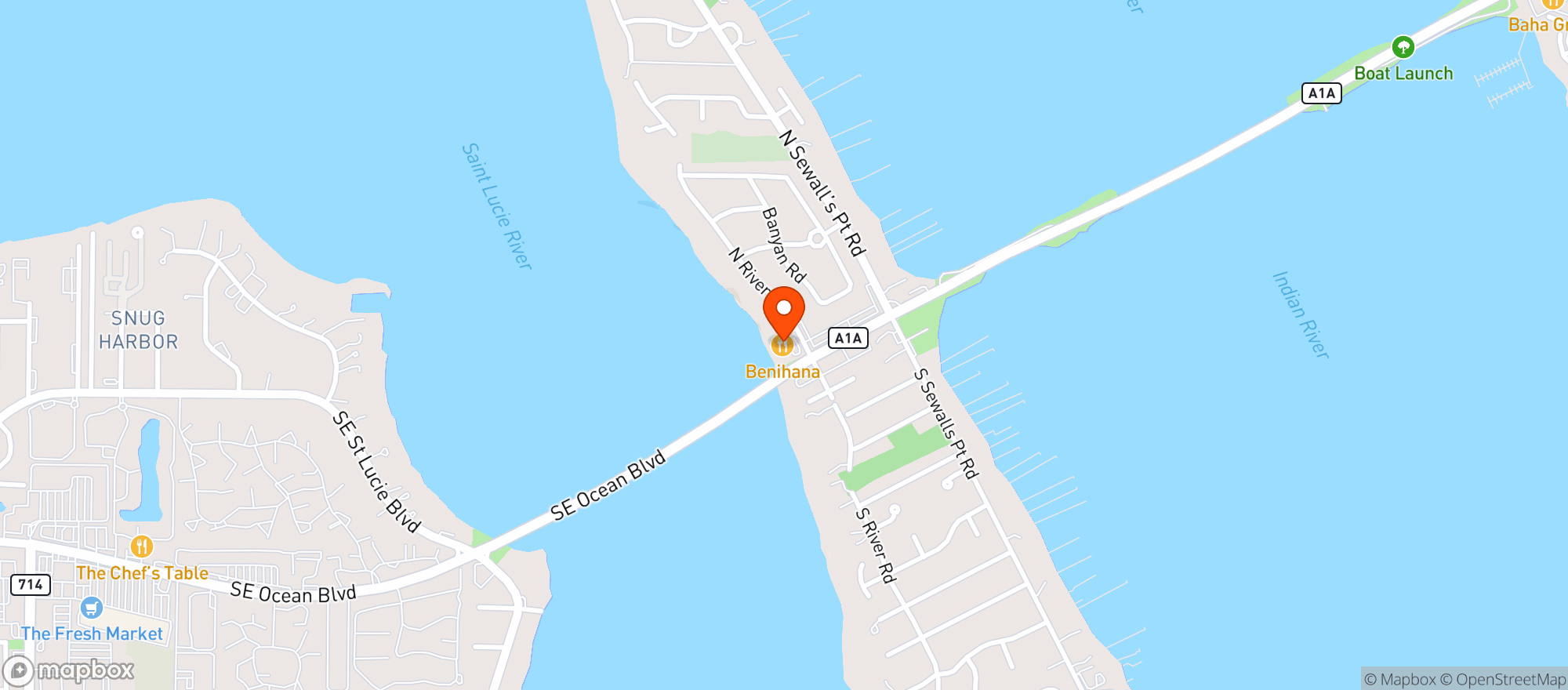 Map showing Benihana #1028