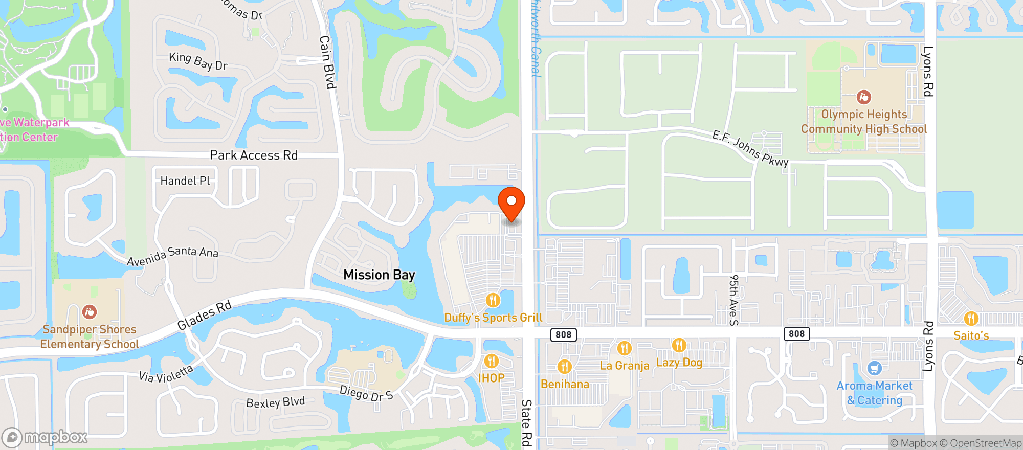 Map showing 7-ELEVEN STORE #34771B