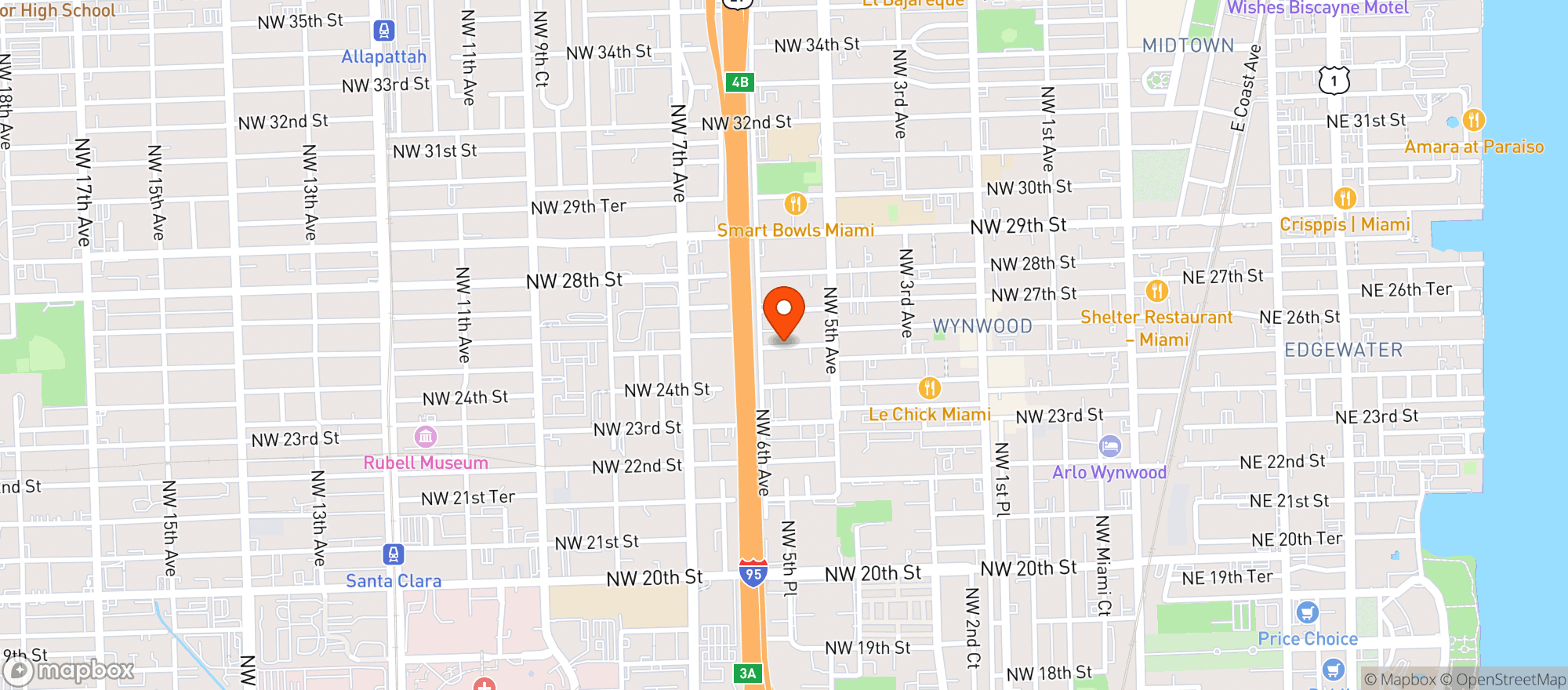 Map showing Dantes Hifi