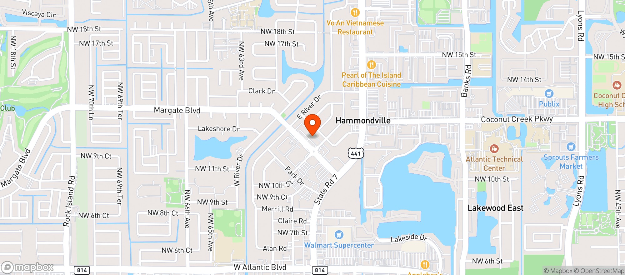 Map showing Tri County Discount Liquor & Bevera