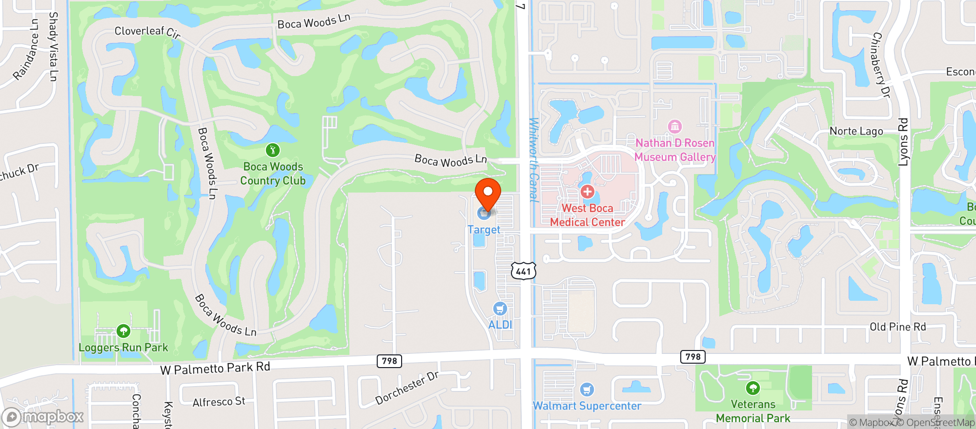 Map showing Target