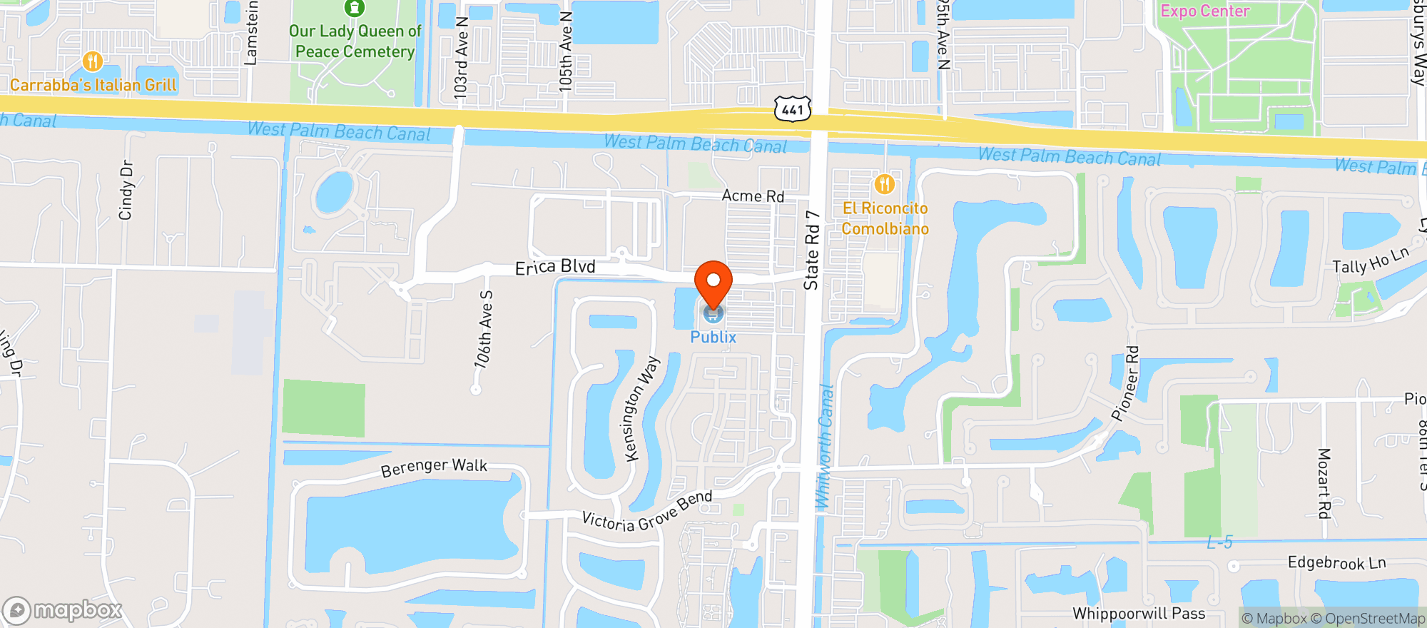Map showing Publix
