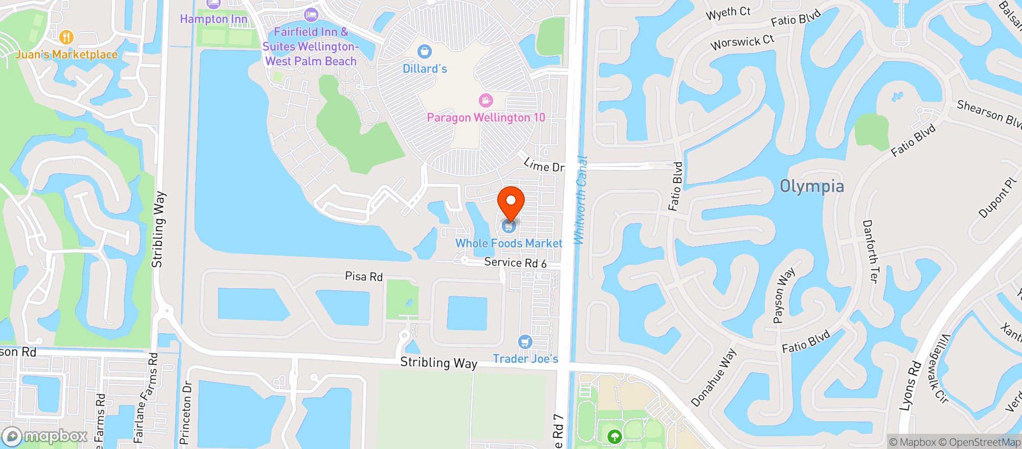 Map showing Whole Foods Market