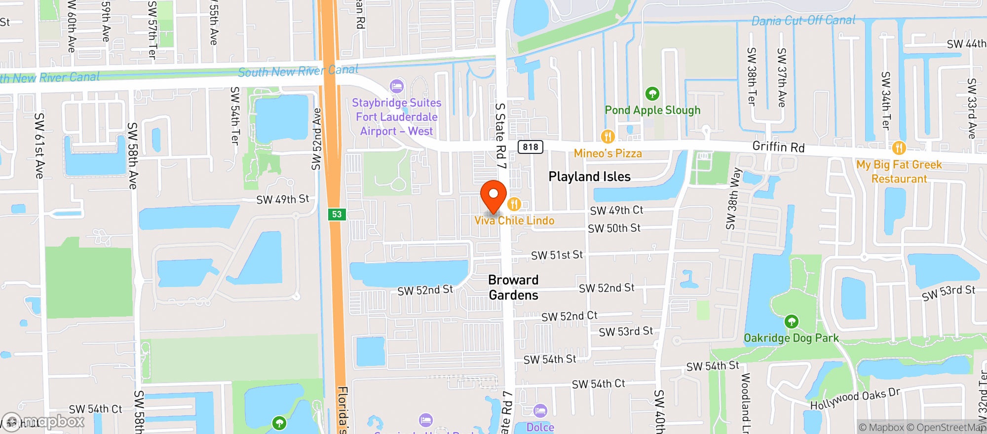 Map showing Infinity Wholesale