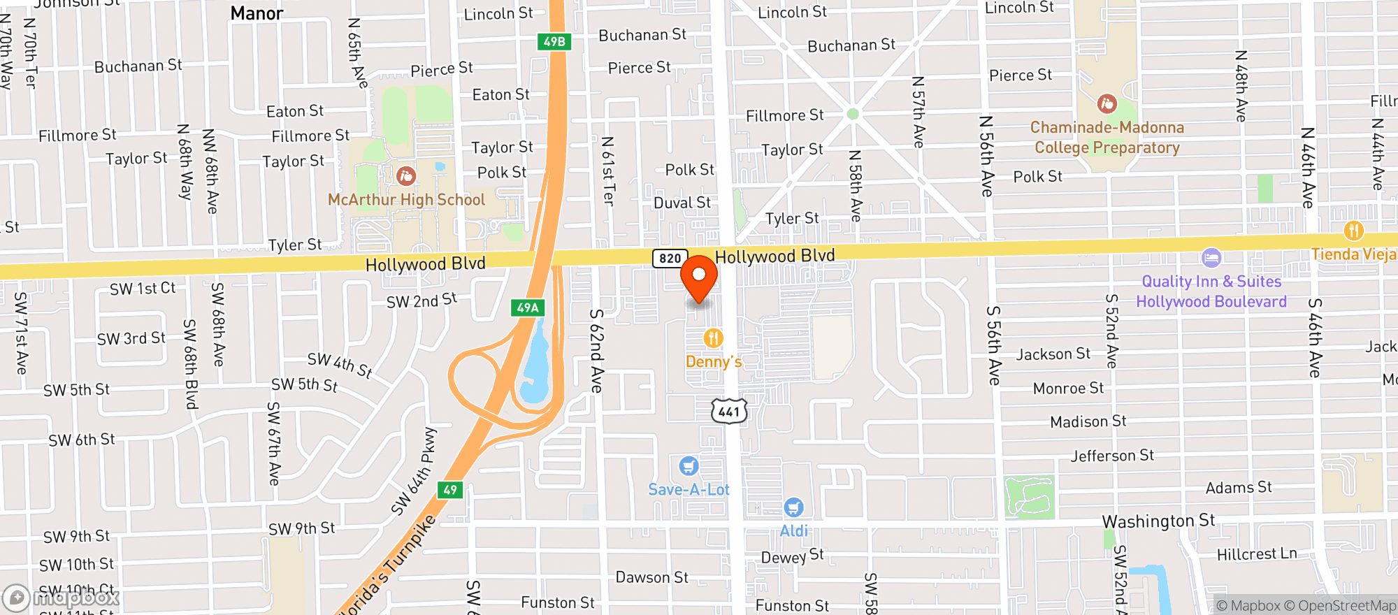 Map showing Time Out Liquors