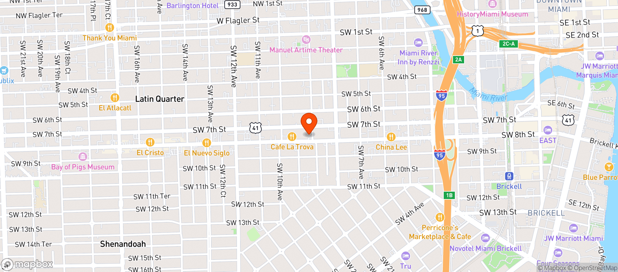 Map showing Sanpocho Restaurant