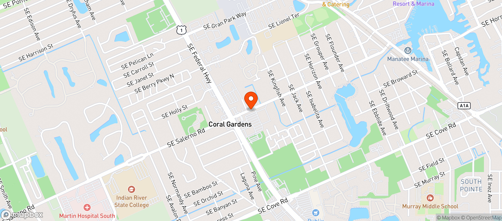 Map showing Winn Dixie
