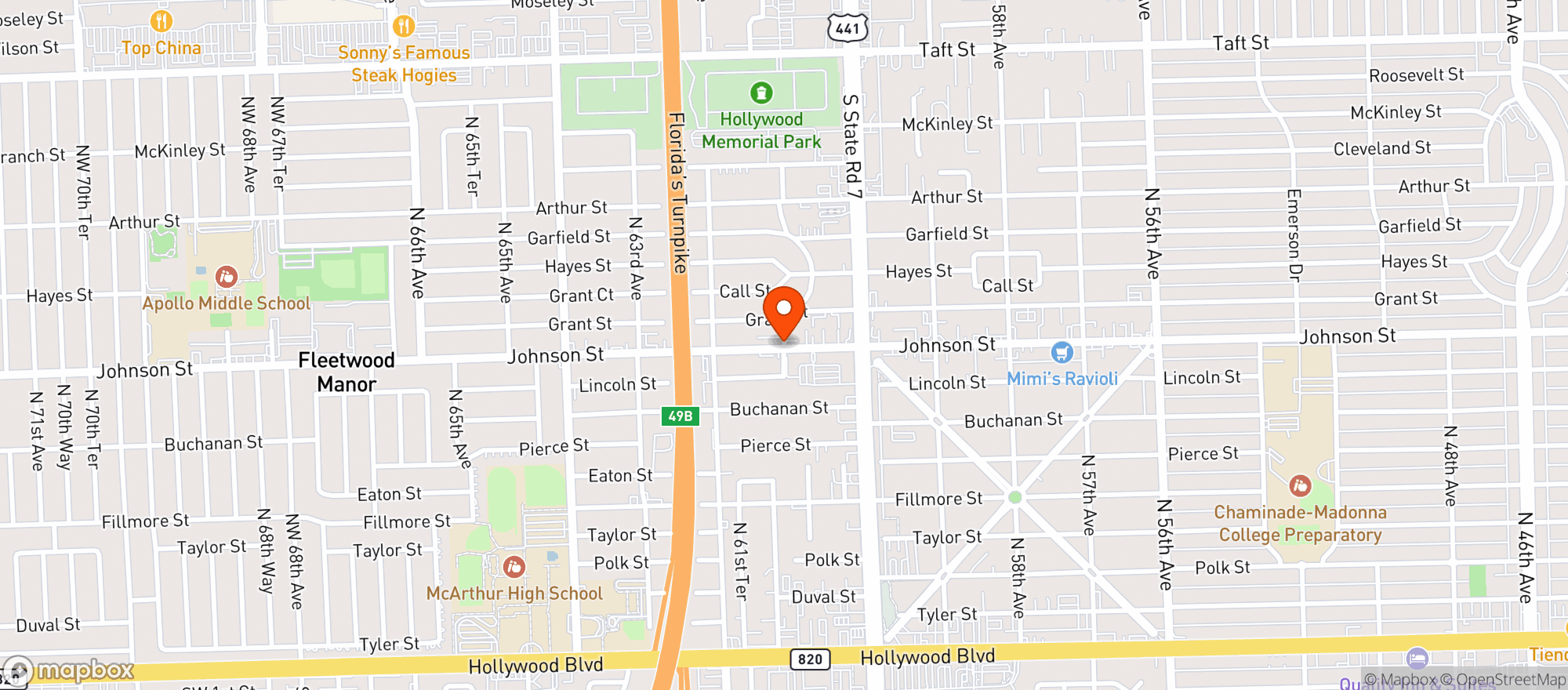 Map showing Sessions Smoke Shop