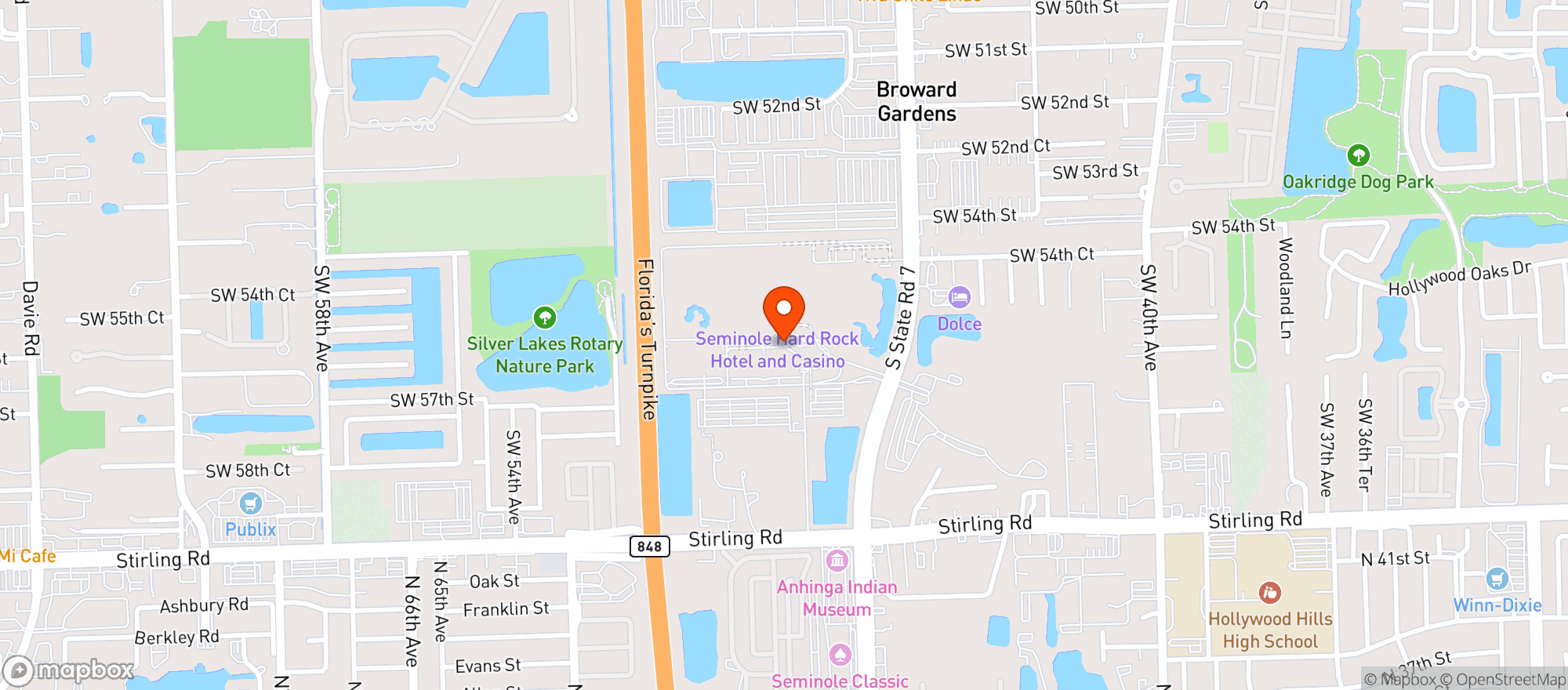 Map showing Davidoff Hard Rock