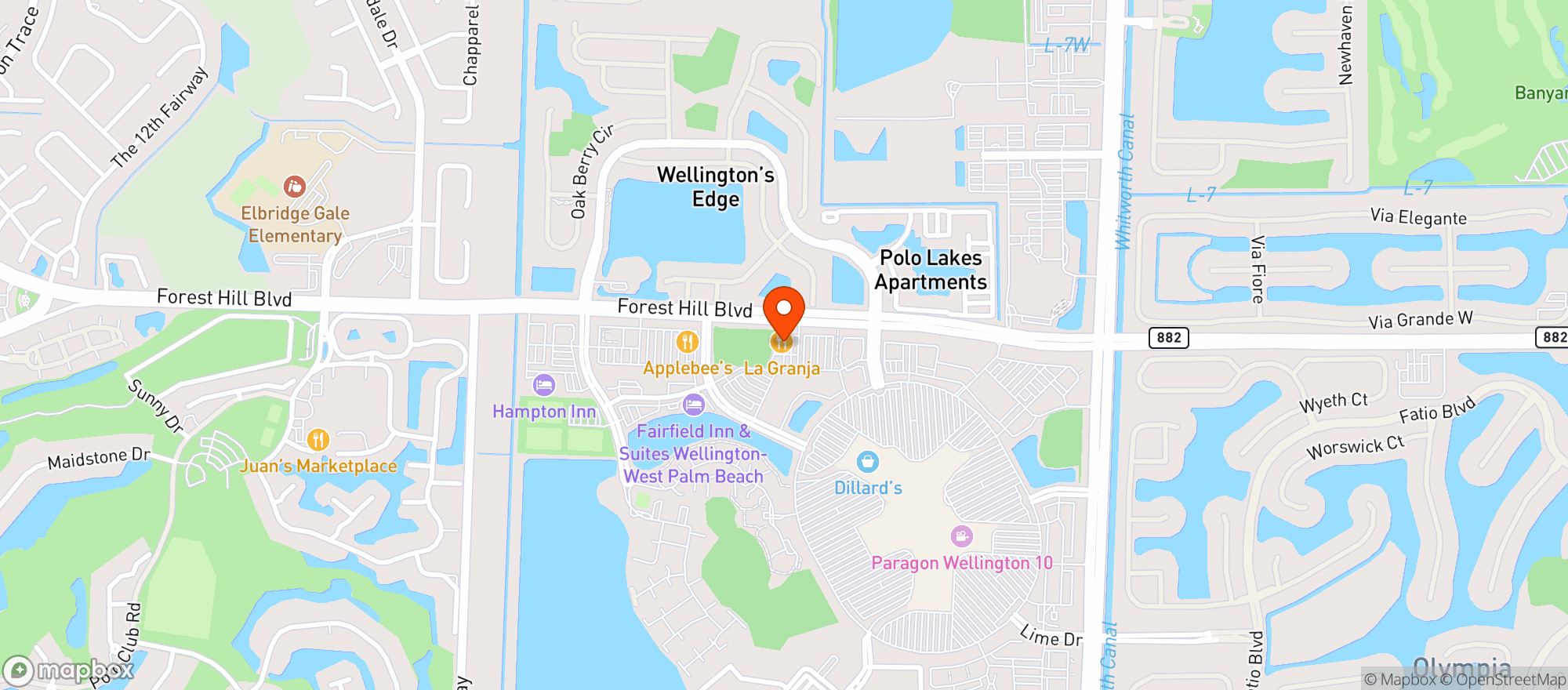 Map showing Vitamin Shoppe - Wellington