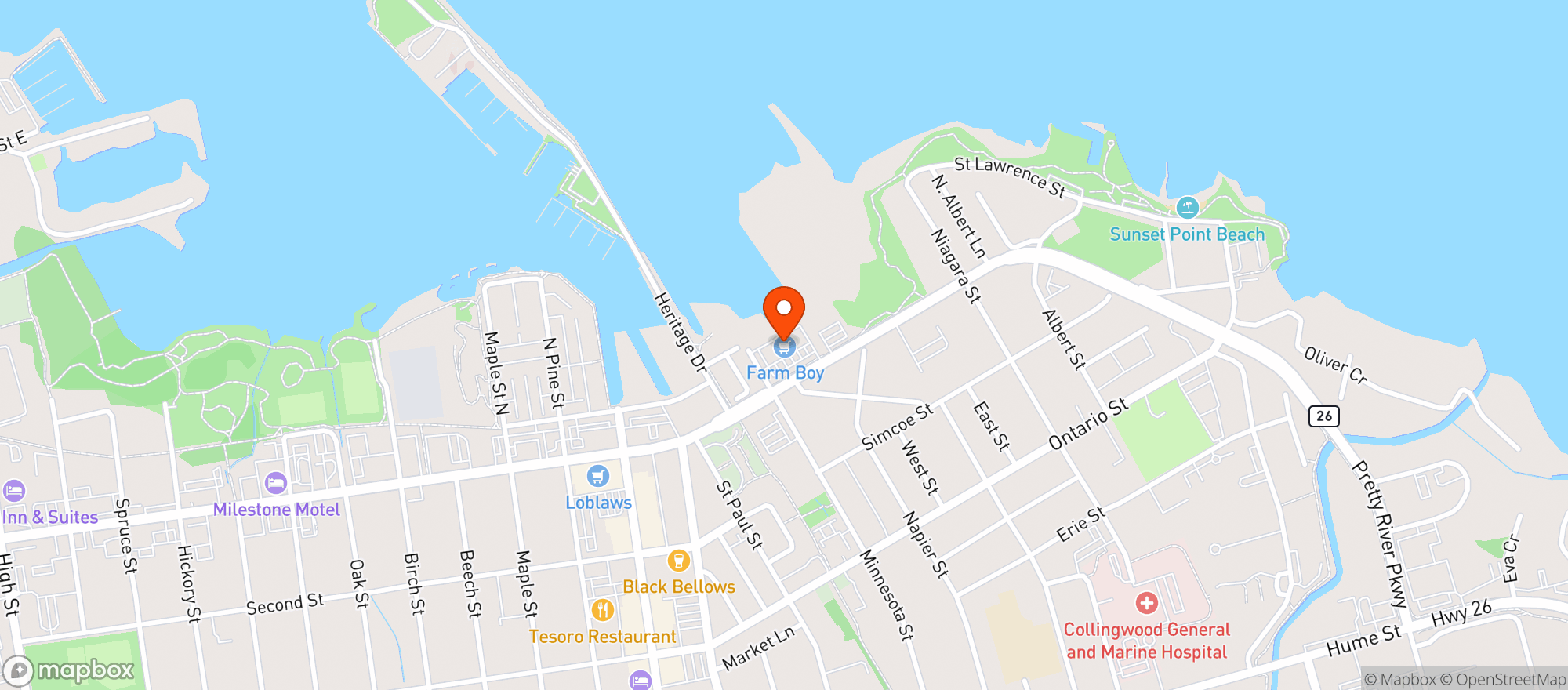 Map showing Sobeys 935