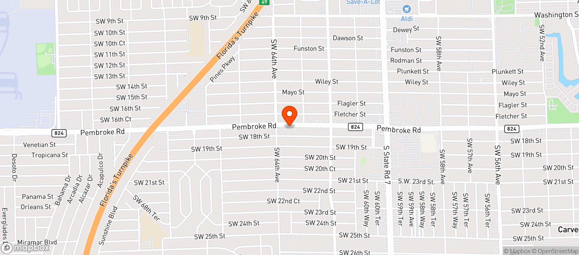 Map showing 7 Days Food Mart and Smoke Shop