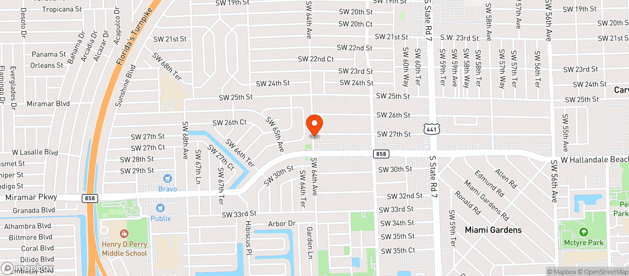 Map showing Voba Smoke & Vape